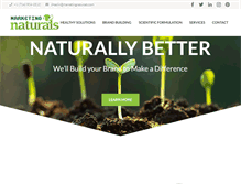 Tablet Screenshot of marketingnaturals.com